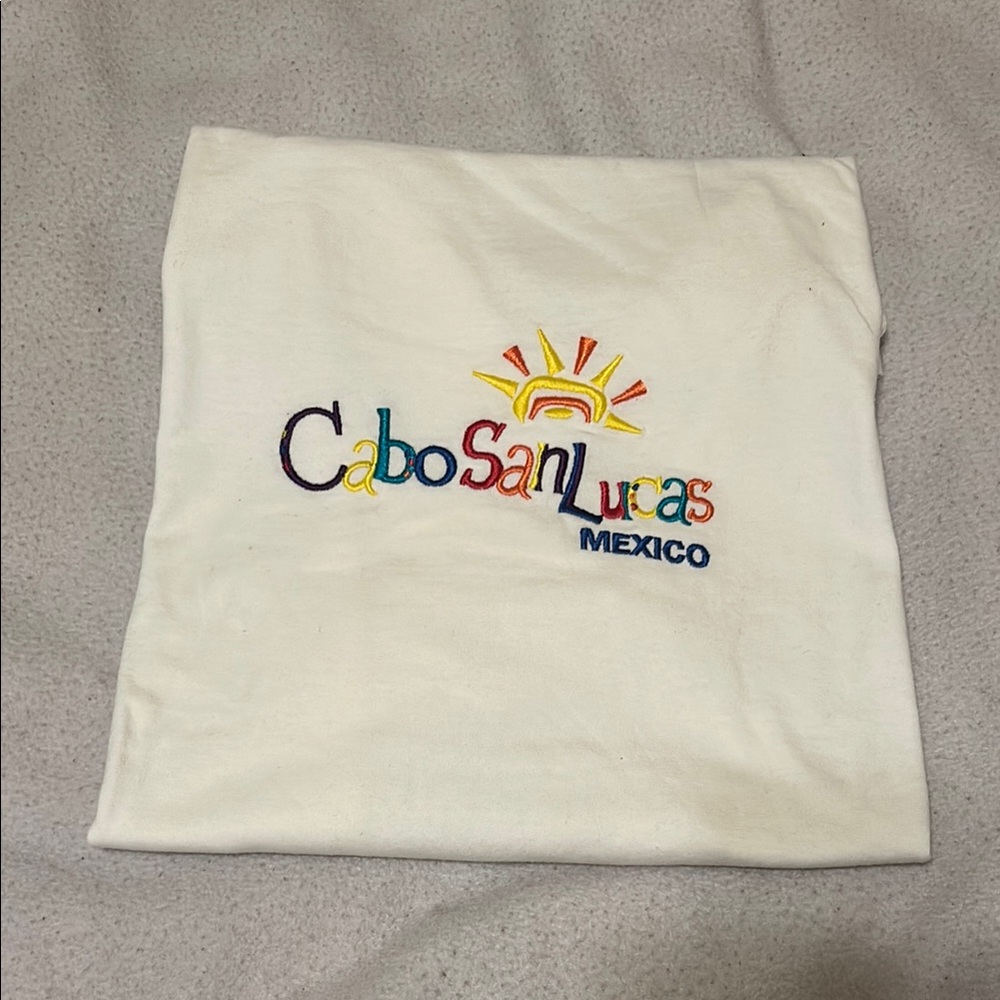 Cabo San Lucas Mexico Embroidered White T-Shirt